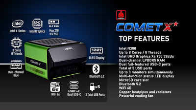 N305 mini PC - INTEL N305 Desktop PC 16GB DDR5 + 1TB PCIe4.0 - COMET-X - Mini PC TV Box Store